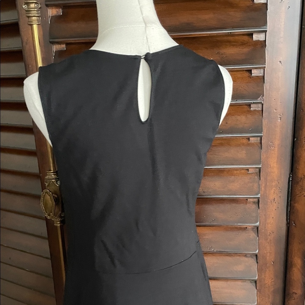 INC Petite Medium Black Sleeveless Dress Embellishments Swing - Picture 6 of 8